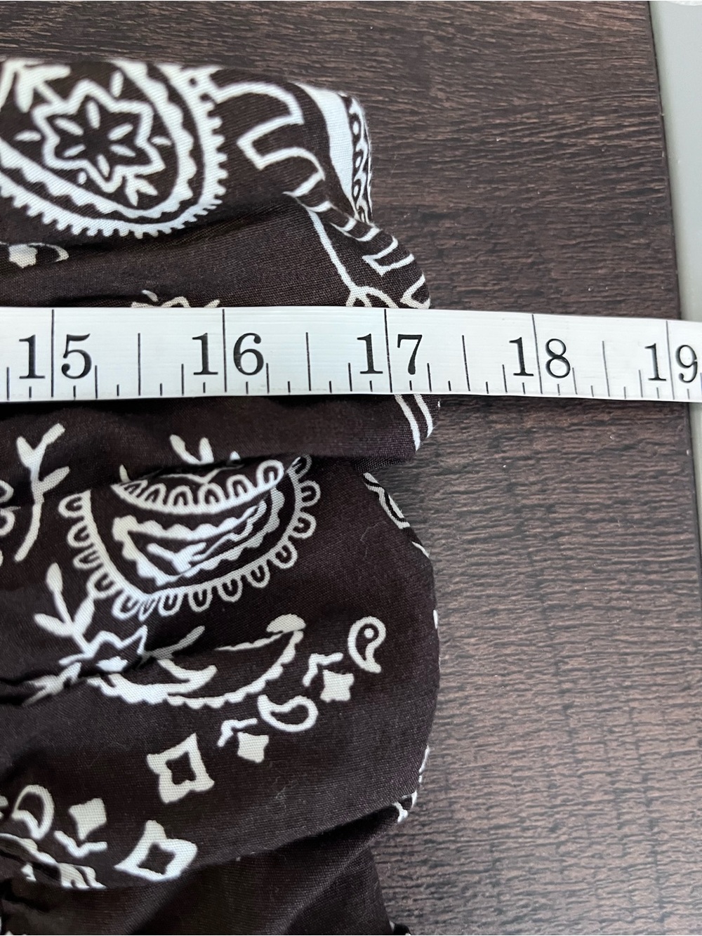 Band of the Free brown with white paisley print tube top midi dress large - Picture 5 of 10